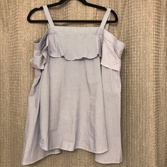TROUVÉ Cold Shoulder Ruffle Blouse - Picture 6 of 7